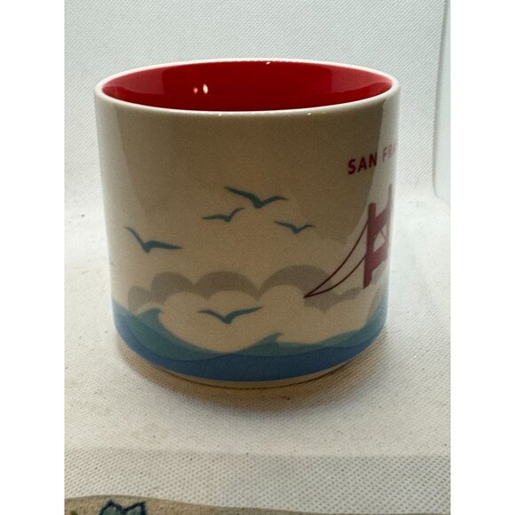 Starbucks San Francisco "You Are Here" Collection Mug 14 Oz Ceramic White Red In - Picture 5 of 5